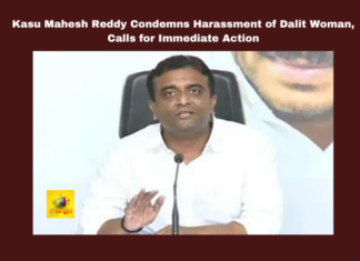 Kasu Mahesh Reddy Condemns Harassment of Dalit Woman, Calls for Immediate Action, Harassment of Dalit Woman, Kasu Mahesh Reddy, Dalit Harassment, Pedakurapadu Mandal, Julekallu Village, SC/ST Rights, TDP Alliance, Andhra Pradesh, Ration Shop, Suicide Attempt, Women's Rights, CM Chandrababu Naidu, Pawan Kalyan, AP Live Updates, AP Politics, Political News, Mango News
