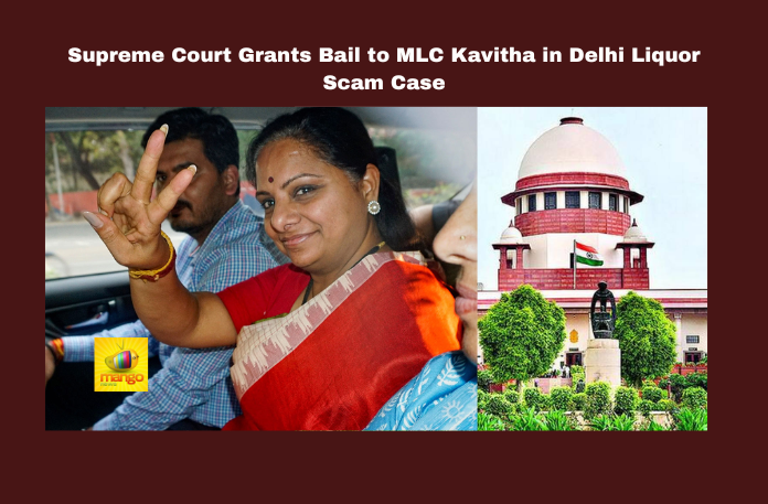 Supreme Court Grants Bail to MLC Kavitha in Delhi Liquor Scam Case Supreme Court Grants Bail to MLC Kavitha in Delhi Liquor Scam Case, MLC Kavitha in Delhi Liquor Scam Case, Supreme Court Grants Bail to MLC Kavitha, Supreme Court, MLC Kavitha, Delhi Liquor Scam, Enforcement Directorate, CBI, Bail Granted, Indian Judiciary, Justice BR Gavai, Justice Viswanathan, Kavitha Bail, Delhi Liquor Case, Telangana, TS Live Updates, TS Political News, Political News, Mango News