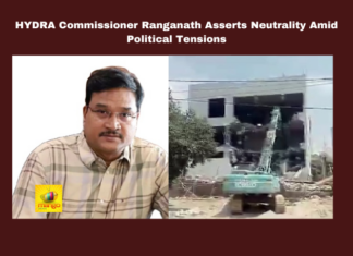 HYDRA Commissioner Ranganath Asserts Neutrality Amid Political Tensions, HYDRA Commissioner Ranganath, Ranganath Asserts Neutrality Amid Political Tensions, Political Tensions, HYDRA, Commissioner Ranganath, Owaisi, Mallareddy, Encroachments, Hyderabad, NTL, Political Neutrality, Student Future, Police Presence, Telangana, TS Live Updates, TS Political News, Political News, Mango News
