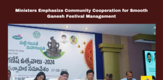 Ministers Emphasize Community Cooperation for Smooth Ganesh Festival Management, Ministers Emphasize Community Cooperation, Ganesh Festival Management, Ganesh Festival, Hyderabad, Sridhar Babu, Ponnam Prabhakar, Clay Idols, Hussain Sagar, Immersion, Telangana Government, Community Cooperation, Telangana, TS Live Updates, TS Political News, Political News, Mango News