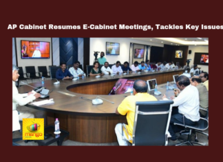 AP Cabinet Resumes E-Cabinet Meetings, Tackles Key Issues, E-Cabinet Meetings, Amaravati, AP Cabinet Meeting, E-Cabinet, Chandrababu Naidu, Reverse Tendering, Polavaram Project, Vikasat Andhra Pradesh, Irrigation Associations, CM Chandrababu Naidu, Pawan Kalyan, AP Live Updates, AP Politics, Political News, Mango News