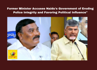 Former Minister Accuses Naidu's Government of Eroding Police Integrity and Favoring Political Influence", Former Minister Accuses Naidu's Government, Police Integrity, Andhra Pradesh Police, Chandrababu Naidu, Merugu Nagarjuna, TDP Government, YSRCP, Law Enforcement Integrity, IPS Officers, Political Influence, Andhra Pradesh Governance, CM Chandrababu Naidu, Pawan Kalyan, AP Live Updates, AP Politics, Political News, Mango News
