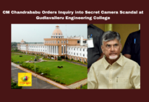 CM Chandrababu Orders Inquiry into Secret Camera Scandal at Gudlavalleru Engineering College, CM Chandrababu Orders Inquiry, Inquiry On Secret Cameras, Gudlavalleru Engineering College, Secret Cameras, Krishna District, Student Protest, TDP, Police Investigation, Hostel Safety, Educational Institutions, Andhra Pradesh News, CM Chandrababu Naidu, Pawan Kalyan, AP Live Updates, AP Politics, Political News, Live Updates, Breaking News, Headlines, Live News, Mango News