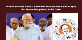 Former Minister Ambati Rambabu Accuses CM Naidu of Quid Pro Quo in Margadarsi Chits Case, Ambati Rambabu Accuses CM Naidu, Quid Pro Quo in Margadarsi Chits Case, Ambati Rambabu, Margadarsi Chits Case, Quid Pro Quo, Ramoji Rao, Political Defections, YSRCP, Kadambari Jethwani Case, Legal Action, Andhra Pradesh Politics, CM Chandrababu Naidu, Pawan Kalyan, AP Live Updates, AP Politics, Political News, Live Updates, Breaking News, Headlines, Live News, Mango News