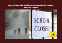 Heavy Rains Disrupt Life Across Andhra Pradesh, Schools Closed, Andhra Pradesh Rains, Visakhapatnam Schools Closed, Prakasam Barrage, Krishna River Flooding, NTR District Flooding, Vijayawada Waterlogging, Machilipatnam Rains, AP Weather Update, Heavy Rainfall Disruption, Heavy Rains, Rain Alert, Officials Have Been Alerted, Heavy Rain Are Falling Across AP, Heavy Rain In AP, Weather Report, Red Alert, AP, Heavy Rain, Andhra Pradesh, AP Rain, AP Live Updates, Political News, Mango News