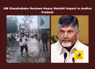 CM Chandrababu Reviews Heavy Rainfall Impact in Andhra Pradesh, CM Chandrababu Reviews Heavy Rainfall, Andhra Pradesh Rains, CM Chandrababu, AP Weather Update, Disaster Management, Flood Relief, Drinking Water Safety, Traffic Diversions, Irrigation Department, Alluri District Incident, Drone Surveillance, Heavy Rain In AP, Weather Report, Red Alert, AP, Heavy Rain, Andhra Pradesh, AP Rain, AP Live Updates, Political News, Mango News