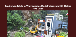 Vijayawada Landslide, Mogalrajapuram Tragedy, Sunnabattila Quarry, Rescue Operations, Government Compensation, Disaster Response, Andhra Pradesh News, Landslide Victims, Ex-Gratia Payment