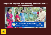 Singavaram Sarpanch Promotes Early Distribution of 'NTR Bharosa Pensions', Singavaram Sarpanch Promotes Early Distribution, NTR Bharosa Pensions, Singavaram Sarpanch, East Godavari, Pension Distribution, TEDPA, Grassroots Campaigning, Panchayat Leadership, Sarpanch Initiative, Rural Development, Andhra Pradesh Politics, CM Chandrababu Naidu, Pawan Kalyan, AP Live Updates, Live Updates, Breaking News, Headlines, Live News, Mango News
