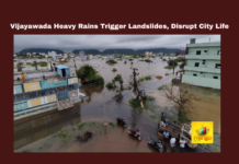 Vijayawada Heavy Rains Trigger Landslides, Disrupt City Life, Vijayawada, Landslides, Indrakiladri Ghat, Heavy Rains, Floods, Andhra Pradesh, Traffic Disruption, State Government Response, Central Command Control Room, Disaster Management, Heavy Rain In AP, Weather Report, Red Alert, AP, Heavy Rain, Andhra Pradesh, AP Rain, AP Live Updates, Political News, Mango News