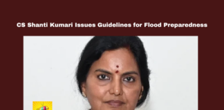 CS Shanti Kumari Issues Guidelines for Flood Preparedness, CS Shanti Kumari Issues Guidelines, Guidelines for Flood Preparedness, Telangana Floods, CS Shanti Kumari, Flood Preparedness, Heavy Rains, Public Safety Measures, Weather Today, Heavy Rains For Another Three Days, Heavy Rains, Heavy Rains In Telangana, Weather Report, Red Alert In Hyderabad, TS Live Updates, Political News, Mango News