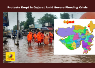 Protests Erupt in Gujarat Amid Severe Flooding Crisis, Gujarat Amid Severe Flooding Crisis, Gujarat Floods, Jamnagar Flooding, Vipul Protest, Relief Operations, NDRF, Gujarat Crisis, Flood Relief, Gujarat News, BJP, PM Modi, Gujarat Live Updates, Modi, NDRF, Live Updates, Breaking News, Headlines, Live News, Mango News