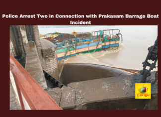 Police Arrest Two in Connection with Prakasam Barrage Boat Incident, Prakasam Barrage Boat Incident, Prakasam Barrage damage, Vijayawada police, boat incident, Kukkalagadda Ushadri, Komati Reddy Rammohanan, counterweight destruction, YSRCP boats, Prakasam Barrage investigation, Andhra Pradesh news, Vijayawada court, Pawan Kalyan, AP Live Updates, Live Updates, Breaking News, Headlines, Live News, Mango News