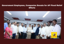 Government Employees, Companies Donate for AP Flood Relief Efforts, AP Flood Relief,Government Employees Donations, Electricity Employees, Chandrababu Naidu, Nara Lokesh, Saidaramej, Flood Victims, CSR, AP Floods, Pawan Kalyan, AP Live Updates, Live Updates, Breaking News, Headlines, Live News, Mango News  