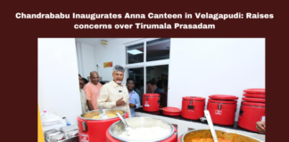 Chandrababu Inaugurates Anna Canteen in Velagapudi: Raises Concerns Over Tirumala Prasadam, Chandrababu Inaugurates Anna Canteen in Velagapudi, Raises Concerns Over Tirumala Prasadam, Tirumala Prasadam, Anna Canteen in Velagapudi, Andhra Pradesh News, Chandrababu Naidu, Velagapudi, Anna Canteen, Tirumala Desecration, Latest Anna Canteen News, CM Chandrababu Naidu, Pawan Kalyan, AP Live Updates, AP Politics, Political News, Live Updates, Breaking News, Headlines, Live News, Mango News