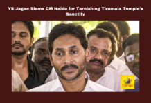 YS Jagan Slams CM Naidu for Tarnishing Tirumala Temple’s Sanctity, YS Jagan Slams CM Naidu, Tarnishing Tirumala Temple’s Sanctity, Ys Jagan, Slams Naidu, Tirumala, Temple, Ghee Controversy, Chandrababu Naidu, Allegations, TTD, Management, Andhra Pradesh, Politics, AP Live Updates, Live Updates, Breaking News, Headlines, Live News, Mango News