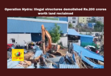Illegal Structures Demolished in Hyderabad’s Kukatpally and Patancheru; ₹200 Crore Worth of Government Land Reclaimed,  Hyderabad demolitions, illegal constructions, Kukatpally Nallacheruvu, government land reclamation, Hydra officials, Telangana urban development, Aminpur demolitions, Patancheru illegal structures, urban land value, property demolition, Telangana, TS Live Updates, TS Political News, Political News, Mango News
