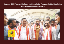 Deputy CM Pawan Kalyan to Conclude Prayaschitta Deeksha at Tirumala on October 2, Prayaschitta Deeksha at Tirumala on October 2, Pawan Kalyan to Conclude Prayaschitta Deeksha, Pawan Kalyan Prayaschitta Deeksha, Pawan Kalyan, Tirumala, Prayaschitta Deeksha, Alipiri Steps, Lord Venkateswara, Tirumala Laddu, Varahi Sabha, Thirumala News, TTD, Tirumala, Tirumala Tirupati, Venkateswara Swamy, Tirupati, Latest Tirupati News, Andhra Pradesh, AP Live Updates, Live Updates, Breaking News, Headlines, Live News, Mango News