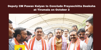 Deputy CM Pawan Kalyan to Conclude Prayaschitta Deeksha at Tirumala on October 2, Prayaschitta Deeksha at Tirumala on October 2, Pawan Kalyan to Conclude Prayaschitta Deeksha, Pawan Kalyan Prayaschitta Deeksha, Pawan Kalyan, Tirumala, Prayaschitta Deeksha, Alipiri Steps, Lord Venkateswara, Tirumala Laddu, Varahi Sabha, Thirumala News, TTD, Tirumala, Tirumala Tirupati, Venkateswara Swamy, Tirupati, Latest Tirupati News, Andhra Pradesh, AP Live Updates, Live Updates, Breaking News, Headlines, Live News, Mango News