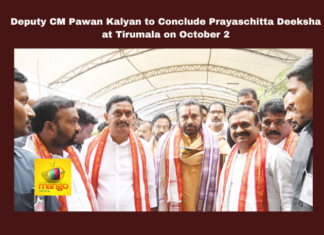 Deputy CM Pawan Kalyan to Conclude Prayaschitta Deeksha at Tirumala on October 2, Prayaschitta Deeksha at Tirumala on October 2, Pawan Kalyan to Conclude Prayaschitta Deeksha, Pawan Kalyan Prayaschitta Deeksha, Pawan Kalyan, Tirumala, Prayaschitta Deeksha, Alipiri Steps, Lord Venkateswara, Tirumala Laddu, Varahi Sabha, Thirumala News, TTD, Tirumala, Tirumala Tirupati, Venkateswara Swamy, Tirupati, Latest Tirupati News, Andhra Pradesh, AP Live Updates, Live Updates, Breaking News, Headlines, Live News, Mango News