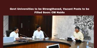 Govt Universities to be Strengthened, Vacant Posts to be Filled Soon: CM Naidu, Govt Universities, Higher Education, CM Chandrababu Naidu, AI University, Public Universities, Vacant Teaching Posts, PPP Model, Andhra Pradesh, AP Live Updates, Live Updates, Breaking News, Headlines, Live News, Mango News