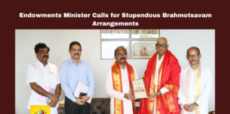 Endowments Minister Calls for Stupendous Brahmotsavam Arrangements, Brahmotsavam Arrangements, Minister Calls for Brahmotsavam Arrangements, Brahmotsavam 2024, TTD, Garuda Seva, Endowments Minister, Pilgrim Services, Tirumala Festival, Allegations on TTD Laddu, Thirumala Laddu, Thirumala News, TTD, Tirumala, Tirumala Tirupati, Venkateswara Swamy, Tirupati, Latest Tirupati News, Andhra Pradesh, AP Live Updates, Live Updates, Breaking News, Headlines, Live News, Mango News