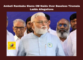 Ambati Rambabu Slams CM Naidu Over Baseless Tirumala Laddu Allegations, Tirumala Laddu Allegations, Ambati Rambabu Slams CM Naidu, Ambati Rambabu, Chandrababu Naidu, Tirumala Laddu, SIT Probe, Supreme Court Investigation, Pawan Kalyan, YV Subba Reddy, Allegations on TTD Laddu, Thirumala Laddu, Thirumala News, TTD, Tirumala, Tirumala Tirupati, Venkateswara Swamy, Tirupati, Latest Tirupati News, Andhra Pradesh, AP Live Updates, Live Updates, Breaking News, Headlines, Live News, Mango News