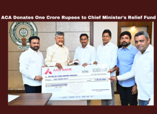 ACA Donates One Crore Rupees to Chief Minister's Relief Fund, Chief Minister's Relief Fund, ACA Donates One Crore Rupees, One Crore Rupees, One Crore Rupees to Chief Minister's Relief Fund, ACA Donation, Chief Minister Relief Fund, Kesineni Sivanath, Flood Relief, Chandrababu Naidu, Pawan Kalyan, Andhra Pradesh, AP Live Updates, Live Updates, Breaking News, Headlines, Live News, Mango News