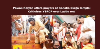 Pawan Kalyan Offers Prayers At Kanaka Durga Temple: Criticizes YSRCP Over Laddu Row, Criticizes YSRCP Over Laddu Row, Prayers At Kanaka Durga Temple, Pawan Kalyan Prayers, Pawan Kalyan, Tirumala Laddu, YCP Leaders, Sanatana Dharma, Temple Cleaning, Hindu Unity, Secularism, Andhra Pradesh, AP Live Updates, Live Updates, Breaking News, Headlines, Live News, Mango News