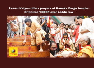 Pawan Kalyan Offers Prayers At Kanaka Durga Temple: Criticizes YSRCP Over Laddu Row, Criticizes YSRCP Over Laddu Row, Prayers At Kanaka Durga Temple, Pawan Kalyan Prayers, Pawan Kalyan, Tirumala Laddu, YCP Leaders, Sanatana Dharma, Temple Cleaning, Hindu Unity, Secularism, Andhra Pradesh, AP Live Updates, Live Updates, Breaking News, Headlines, Live News, Mango News