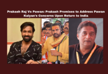 Prakash Raj Promises to Address Pawan Kalyan's Concerns Upon Return to India, Prakash Raj Promises to Address Pawan Kalyan, Concerns Upon Return to India, Prakash Raj Promises, Prakash Raj, Pawan Kalyan, Tirumala Laddu, Andhra Pradesh, Sanatana Dharma, Political Controversy, Manchu Vishnu, Andhra Pradesh, AP Live Updates, Live Updates, Breaking News, Headlines, Live News, Mango News