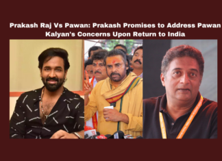 Prakash Raj Promises to Address Pawan Kalyan's Concerns Upon Return to India, Prakash Raj Promises to Address Pawan Kalyan, Concerns Upon Return to India, Prakash Raj Promises, Prakash Raj, Pawan Kalyan, Tirumala Laddu, Andhra Pradesh, Sanatana Dharma, Political Controversy, Manchu Vishnu, Andhra Pradesh, AP Live Updates, Live Updates, Breaking News, Headlines, Live News, Mango News