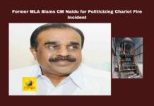 Former MLA Slams CM Naidu for Politicizing Chariot Fire Incident, Politicizing Chariot Fire Incident, Fire Incident, Former MLA Slams CM Naidu, Anantha Venkat Rami Reddy, Chandrababu Naidu, Sri Rama Chariot Fire, YSRCP, TDP, Hanakanahalli Incident, Rayadurg, Andhra Pradesh Politics, Pawan Kalyan, Chandrababu, Andhra Pradesh, AP Live Updates, Live Updates, Breaking News, Headlines, Live News, Mango News