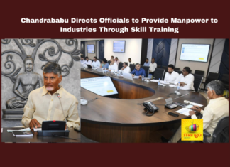 Chandrababu Directs Officials to Provide Manpower to Industries Through Skill Training, Chandrababu Naidu, skill training, employment opportunities, MSME, industries, SERF, work-from-home, hybrid system, flood-affected areas, rural development, Andhra Pradesh, AP Live Updates, Live Updates, Breaking News, Headlines, Live News, Mango News