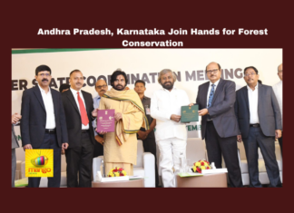 Andhra Pradesh, Karnataka Join Hands for Forest Conservation, Forest conservation, Karnataka, Pawan Kalyan, Eshwar B. Khandre, MoU, wildlife, elephant, tribal welfare, eco-tourism, anti-smuggling, collaboration, Andhra Pradesh, AP Live Updates, Live Updates, Breaking News, Headlines, Live News, Mango News