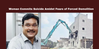 Woman Commits Suicide Amidst Fears of Forced Demolition, HUDA, Hyderabad, forced demolition, suicide, Kukatpally, urban development, Woman Commits Suicide, Fears of Forced Demolition, Hydra, Hydra Continues Demolition, Latest Hydra News, Hydra Live Updates, Hyderabad, Illegal Contructions, Hyderabad Live Updates, Latest Hyderabad News, Telangana, TS Politics, TS Live Updates, Political News, Mango News