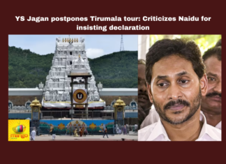 YS Jagan postpones Tirumala tour: Criticizes Naidu for insisting declaration, YS Jagan Mohan Reddy, Chandrababu Naidu, Tirumala Visit, Religious Declaration, Tirupati Laddu Controversy, YSRCP, BJP, TTD, Secular Values, Political Manipulation, Lord Venkateswara, Andhra Pradesh, AP Live Updates, Live Updates, Breaking News, Headlines, Live News, Mango News
