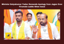 Minister Satyakumar Yadav Demands Apology from Jagan Over Tirumala Laddu Ghee Issue, Jagan Mohan Reddy, Tirumala Laddu, Satyakumar Yadav, Adulterated Ghee, TTD Controversy, Andhra Pradesh, TTD, Tirumala, Srivari Laddu, Andhra Pradesh, AP Live Updates, Live Updates, Breaking News, Headlines, Live News, Mango News