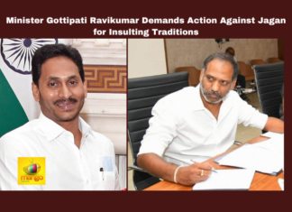Minister Gottipati Ravikumar Demands Action Against Jagan for Insulting Traditions, Insulting Traditions, Action Against Jagan, Ravikumar Demands Action, Jagan Mohan Reddy, Gottipati Ravikumar, Religious Traditions, Deportation Demand, Amaravati News, Andhra Pradesh, AP Live Updates, Live Updates, Breaking News, Headlines, Live News, Mango News