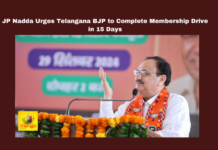 JP Nadda Urges Telangana BJP to Complete Membership Drive in 15 Days, BJP Membership Drive, Telangana Politics, JP Nadda, Telangana Elections, BJP Strategy, Political Mobilization, Harita Plaza, BJP MPs, BJP MLAs, Local Issues, BJP, PM Modi, Live Updates, Breaking News, Live News, Mango News