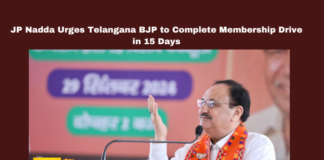 JP Nadda Urges Telangana BJP to Complete Membership Drive in 15 Days, BJP Membership Drive, Telangana Politics, JP Nadda, Telangana Elections, BJP Strategy, Political Mobilization, Harita Plaza, BJP MPs, BJP MLAs, Local Issues, BJP, PM Modi, Live Updates, Breaking News, Live News, Mango News