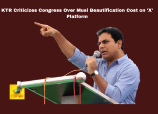 KTR Criticizes Congress Over Musi Beautification Cost on X Platform,Mango News,KTR,KTR News,KTR Latest,KTR Latest News,KTR Live,KTR Pressmeet,KTR On X,KTR New Tweet,KTR Criticizes Congress Over Musi Beautification Cost,KTR Calls Musi River Beautification Project a Major Scam,Musi River Beautification Project,Musi River,KTR Slams Congress Government's Musi Riverfront Project,Congress Government,Congress,BRS,KTR Comments On Musi River Development,CM Revanth Reddy,KTR Criticized CM Revanth Reddy And Congress Over Musi River Beautification,KTR Criticized CM Revanth Reddy,KTR On CM Revanth Reddy,KTR Criticizes Congress,BRS, Congress Allegations, Farmers’ Concerns, Hyderabad Politics, Infrastructure Costs, Kaleswaram Project, Musi Project, Musi River Beautification News, Political Debate