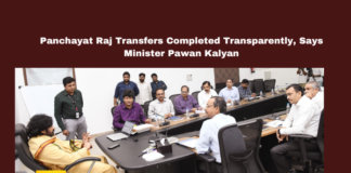 Panchayat Raj Transfers Completed Transparently, Says Minister Pawan Kalyan,Mango News,Andhra Pradesh Development, AP Governance, Central Government Funds, chandrababu naidu, Employment Guarantee, Jal Jeevan Mission, Panchayat Raj Transfers, pawan kalyan, Rashtriya Gram Swaraj Abhiyan, Transparency in Transfers,AP News,AP Latest News,AP Political News,AP Politics,Andra Pradesh,Andra Pradesh Politics,Panchayat Raj,Minister Pawan Kalyan,Pawan Kalyan,Deputy CM Pawan Kalyan,Pawan Kalyan Latest News,Pawan Kalyan News,Pawan Kalyan Live,Employees Transfers Transparent In AP,Transfers Without Bribes,Transparent Transfers In Panchayati Raj Says Deputy CM Pawan Kalyan