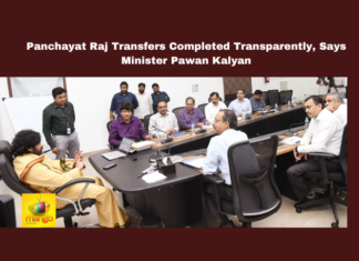 Panchayat Raj Transfers Completed Transparently, Says Minister Pawan Kalyan,Mango News,Andhra Pradesh Development, AP Governance, Central Government Funds, chandrababu naidu, Employment Guarantee, Jal Jeevan Mission, Panchayat Raj Transfers, pawan kalyan, Rashtriya Gram Swaraj Abhiyan, Transparency in Transfers,AP News,AP Latest News,AP Political News,AP Politics,Andra Pradesh,Andra Pradesh Politics,Panchayat Raj,Minister Pawan Kalyan,Pawan Kalyan,Deputy CM Pawan Kalyan,Pawan Kalyan Latest News,Pawan Kalyan News,Pawan Kalyan Live,Employees Transfers Transparent In AP,Transfers Without Bribes,Transparent Transfers In Panchayati Raj Says Deputy CM Pawan Kalyan