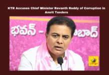 KTR Accuses Chief Minister Revanth Reddy of Corruption in Amrut Tenders,Mango News,KTR,KTR News,KTR Latest,KTR Latest News,KTR Live,KTR Pressmeet,BRS,Amrut Tenders, Anti-Corruption Act, Corruption Allegations, Legal Notice, Revanth Reddy, Telangana Politics,Telangana Latest News,Telangana News,Telangana Political news,Amrut Tenders,KTR Accuses Revanth Reddy of Corruption in Amrit Tenders,Corruption In Amrut Tenders,Amrut Tenders,KTR on Revanth Reddy,Revanth Reddy Latest News,KTR About Corruption In Amrut Tenders,Amrut Tenders News
