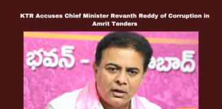 KTR Accuses Chief Minister Revanth Reddy of Corruption in Amrut Tenders,Mango News,KTR,KTR News,KTR Latest,KTR Latest News,KTR Live,KTR Pressmeet,BRS,Amrut Tenders, Anti-Corruption Act, Corruption Allegations, Legal Notice, Revanth Reddy, Telangana Politics,Telangana Latest News,Telangana News,Telangana Political news,Amrut Tenders,KTR Accuses Revanth Reddy of Corruption in Amrit Tenders,Corruption In Amrut Tenders,Amrut Tenders,KTR on Revanth Reddy,Revanth Reddy Latest News,KTR About Corruption In Amrut Tenders,Amrut Tenders News