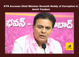 KTR Accuses Chief Minister Revanth Reddy of Corruption in Amrut Tenders,Mango News,KTR,KTR News,KTR Latest,KTR Latest News,KTR Live,KTR Pressmeet,BRS,Amrut Tenders, Anti-Corruption Act, Corruption Allegations, Legal Notice, Revanth Reddy, Telangana Politics,Telangana Latest News,Telangana News,Telangana Political news,Amrut Tenders,KTR Accuses Revanth Reddy of Corruption in Amrit Tenders,Corruption In Amrut Tenders,Amrut Tenders,KTR on Revanth Reddy,Revanth Reddy Latest News,KTR About Corruption In Amrut Tenders,Amrut Tenders News