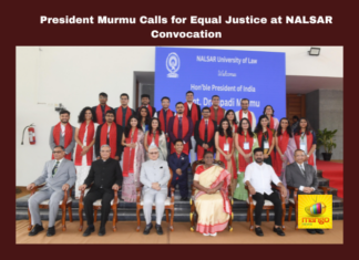 President Murmu Calls for Equal Justice at NALSAR Convocation,Mango News,Animal Law Center, Artificial Intelligence in Law, Equal Justice, Gender Equality, Legal Education, NALSAR Convocation, President Murmu, Telangana news, women’s safety,President Murmu Latest News,NALSAR,convocation of NALSAR Hyderabad,President Droupadi Murmu graces the convocation of NALSAR,President Droupadi Murmu graces the NALSAR convocation,President Droupadi Murmu graces the convocation of NALSAR Hyderabad,President Droupadi Murmu addresses the convocation of NALSAR Hyderabad,President of India graces 21st Convocation of NALSAR,President Murmu Live,President Murmu News,President Droupadi Murmu Hyderabad Tour,Hyderabad,Hyderabad News