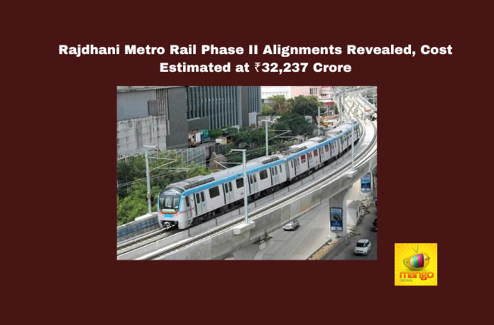 Rajdhani Metro Rail Phase II Alignments Revealed, Cost Estimated at ₹32,237 Crore Rajdhani Metro Rail Phase II Alignments Revealed, Cost Estimated at ₹32237 Crore,MVS Reddy, Revanth Reddy, second phase of Metro Rail works,Mango News,Mango News Telugu,CM Revanth Reddy,CM Revanth Reddy Latest News,Hyderabad,Hyderabad News,Hyderabad Metro,Hyderabad Metro Rail,Metro,Metro Rail,second phase of Metro Rail works In Hyderabad,Hyderabad Metro Second Phase To Cost Rs 32237 Crore,Hyderabad Metro Second Phase,Hyderabad Metro Phase 2,Hyderabad Metro Phase 2 Route Map,Hyderabad Metro Rail Phase-2 project,Hyderabad Airport Metro Phase II,Hyderabad Airport Metro Phase II,DPRs for Hyderabad Metro Rail Phase-2,Rajdhani Metro Rail Phase II,HMDA, Hyderabad Infrastructure, Hyderabad Metro, Metro Rail Expansion, Rajdhani Metro Phase II, Shamshabad Airport Metro, Telangana Metro, Telangana news