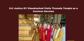 CJI Justice DY Chandrachud Visits Tirumala Temple as a Common Devotee,AP High Court, CJI Chandrachud, Justice DY Chandrachud, Lord Venkateswara, tirumala, Tirupati Temple, TTD, Vaikuntham Queue,Mango News,CJI Justice DY Chandrachud,Tirumala Temple,CJI Justice DY Chandrachud Visits Tirumala Temple,Tirumala,CJI Justice DY Chandrachud Latest News,CJI Justice DY Chandrachud News,CJI Justice DY Chandrachud Tirumala Temple Visit,CJI Chandrachud offers prayers at Tirumala Temple,Supreme Court Chief Justice DY Chandrachud offers prayers at Tirumala,CJI DY Chandrachud Visits Tirumala Temple,Cji Dy Chandrachud Offers Prayers At Tirumala Temple,Supreme Court Judge Justice DY Chandrachud Visited Tirumala Temple,Supreme Court Judge Justice DY Chandrachud,Chief Justice of India Visits Tirumala Temple