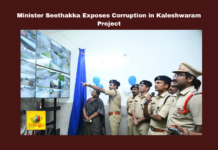 Minister Seethakka Exposes Corruption in Kaleshwaram Project, Corruption in Kaleshwaram Project, Minister Seethakka Exposes Corruption, Seethakka, Kaleshwaram Project, Corruption Allegations, Musi Catchment Area, Illegal Constructions, Housing Rights, Telangana Politics, Public Welfare, Telangana, TS Live Updates, TS Political News, Political News, Live Updates, Breaking News, Live News, Mango News